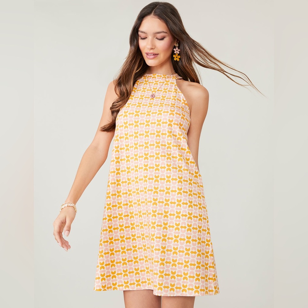 *New* Spartina Gabbi Halter Dress Ollie Geo, Size XS